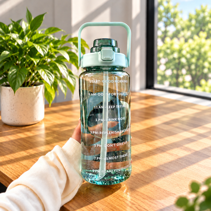 2L Motivational Water Bottle with Time Marker