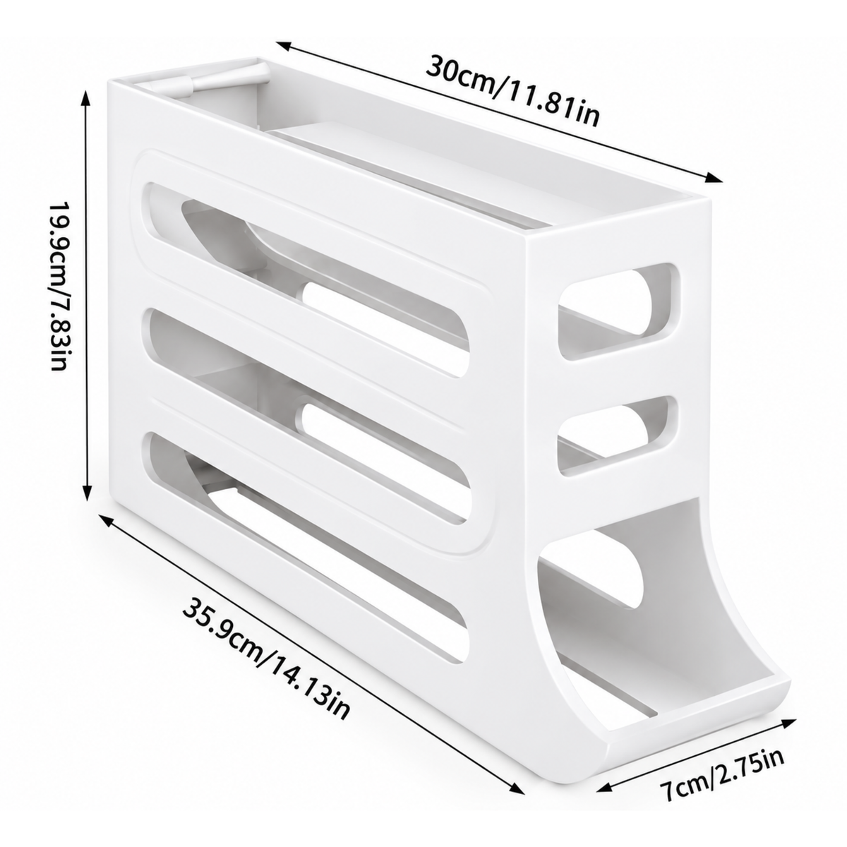 Egg Dispenser 30 Eggs | 4-Tier Fridge Egg Storage Tray
