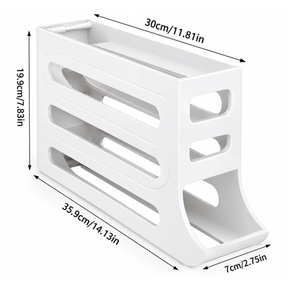 Egg Dispenser 30 Eggs | 4-Tier Fridge Egg Storage Tray
