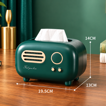Vintage Retro Tissue Box Holder – Dark Green